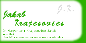 jakab krajcsovics business card